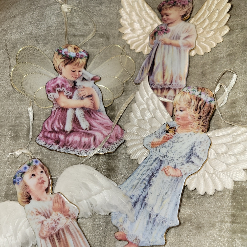 Garden Miracle By Donna Gelsinger "Heavens Little Angels" Ornaments
